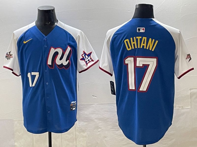 Men 2025 Los Angeles Dodgers #17 Ohtani Blue All star Nike MLB Jersey style 002